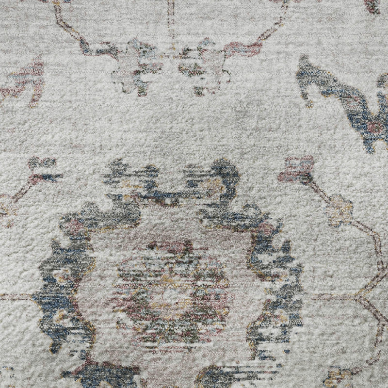 Premium Machine Washable Pirtle Border Rug, Rectangle 10' x 14'
