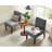 Fabric Accent Chair Set Of 2 With Round Wood Table-1841096810