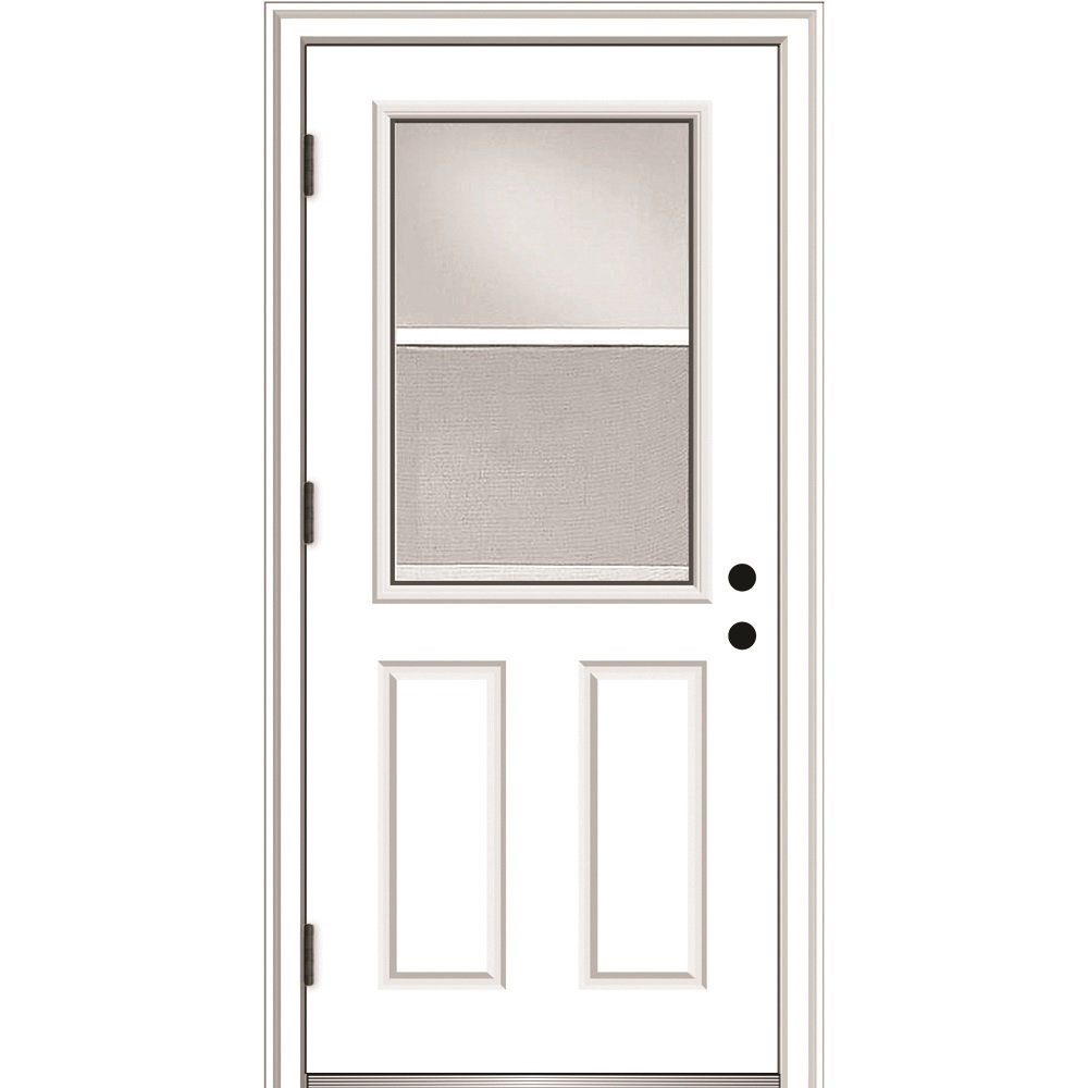 Clear Glass 80'' Paneled Fiberglass Front Entry Doors MMI DOOR Door 