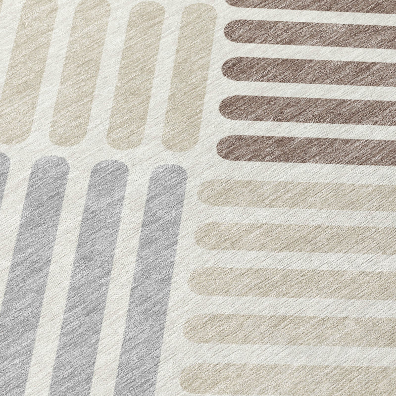 Machine Washable Indoor/Outdoor Adalaide ACN2339 Geometric Rug, Rectangle 10' x 14'