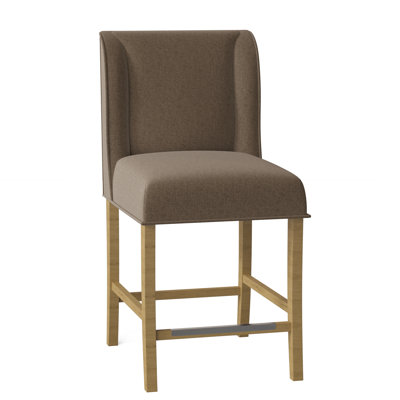 Dora Upholstered Counter Stool with Solid Wood Frame