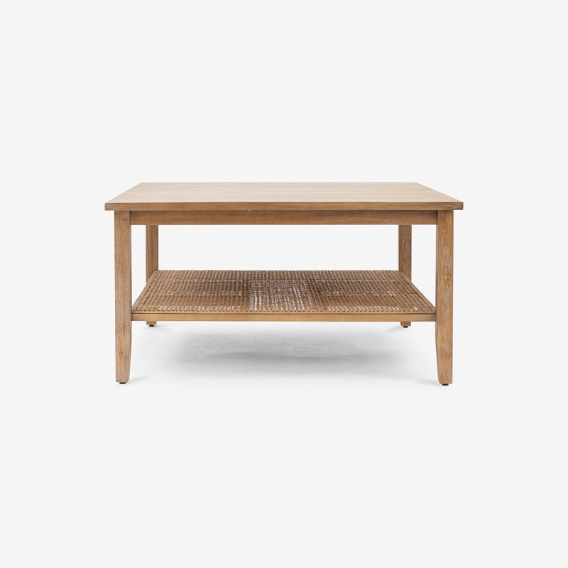 Liora - Square Rattan Coffee Table, Brown