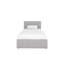 Lit plateforme tapissier capitonné à profil bas avec rangement Houchins-337335089-391569069