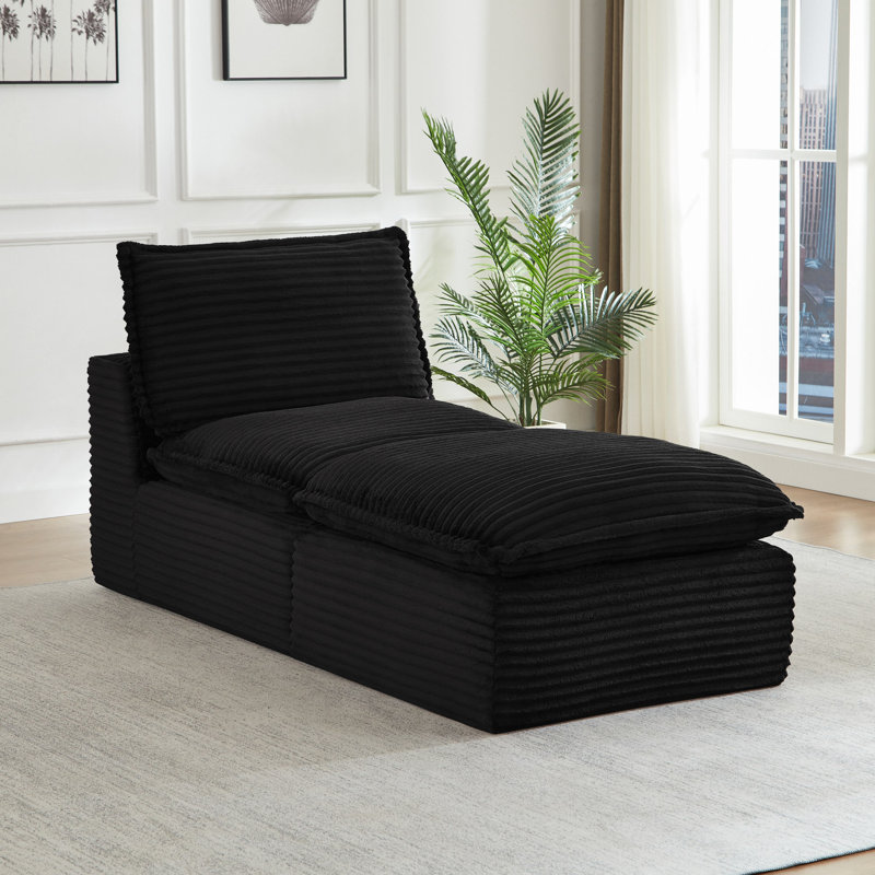 Canapés modulaires en nuage pour le salon, canapé convertible avec repose-pieds, Noir