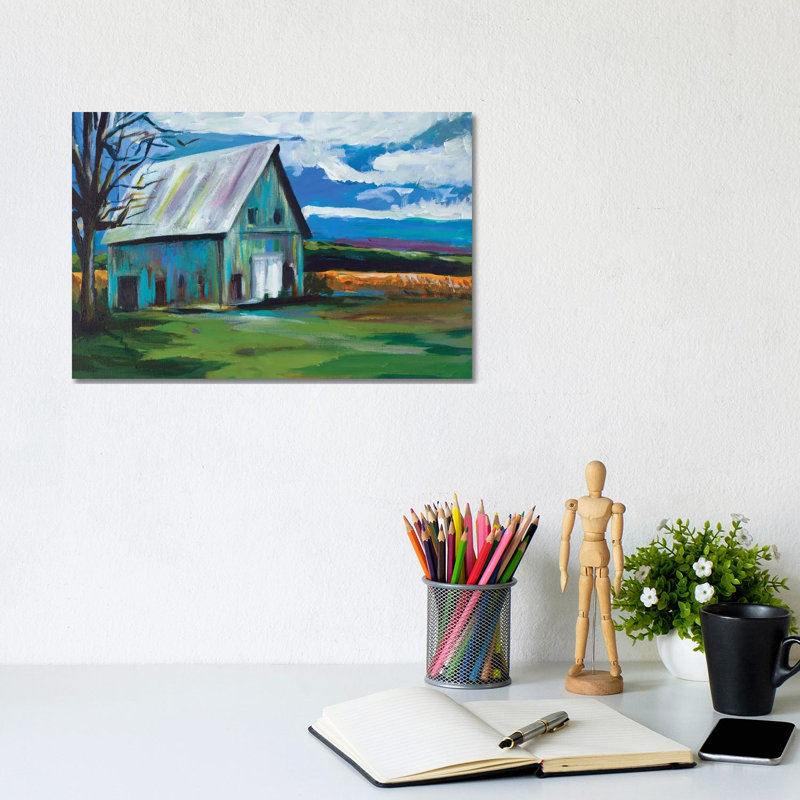 Old Barn by Andy Beauchamp - Wrapped Canvas Painting, 20.32 cm H x 30.48 cm W