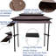 Gazebo 2,4 x 1,2 m avec auvent - Structure stable en métal Éléments, conception coupe-vent