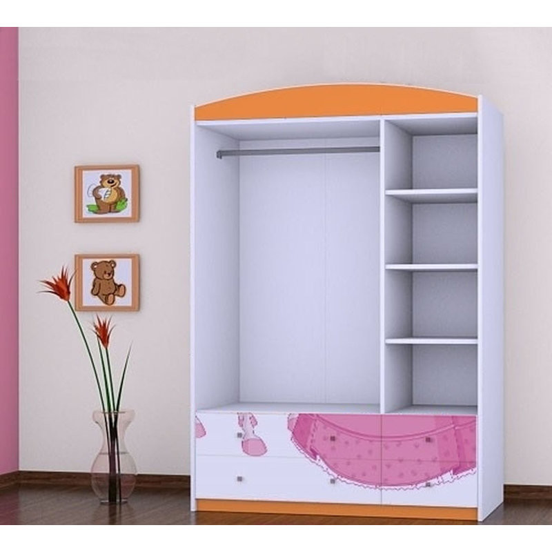 Javonte 3 Door Wardrobe, Orange