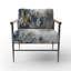 Fauteuil d'appoint rembourré floral doré Golden Wings and Flowers III-2050281060