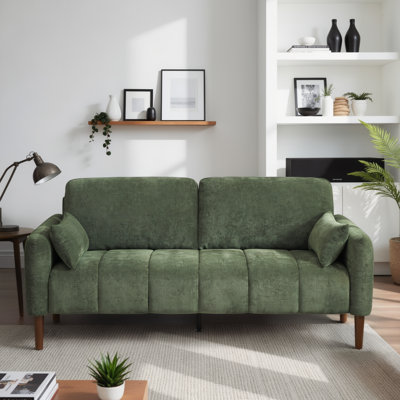 69" Mid-Century Modern Channel Tufted Loveseat