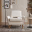 Chaise d'appoint moderne rembourrée avec pieds et accoudoirs en bois d'hévéa-1966070464
