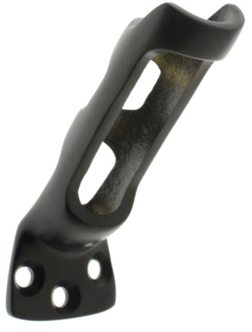 Matte Black Solid Brass Flag Pole Holder, 6.25'' Height