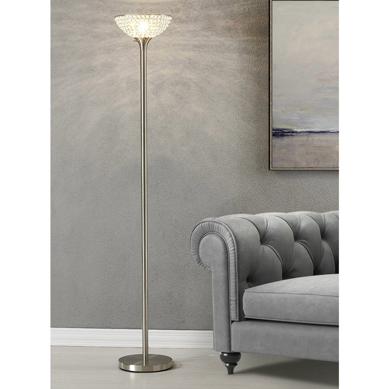 Mclain 71'' Torchiere Floor Lamp, Brushed Nickel