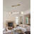 Led Linear Chandeliers Gold Pedant Lamp Dimmable Warm White Light