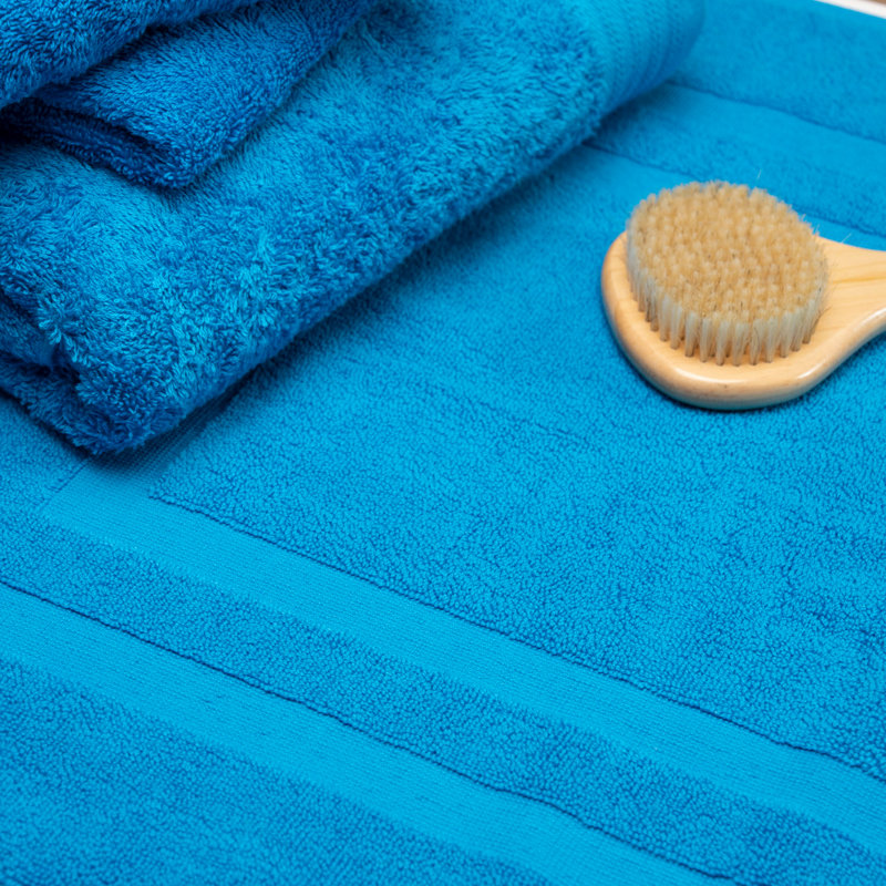 Joktan Terrycloth Bath Mat, Petrol
