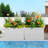 Metal Planters Box– Rectangular Large White Planter for Outdoor Plants and Garden Use,Sleek Planter Box with Drainage Holes ,Vegetables and Flowers-438762092-438762006