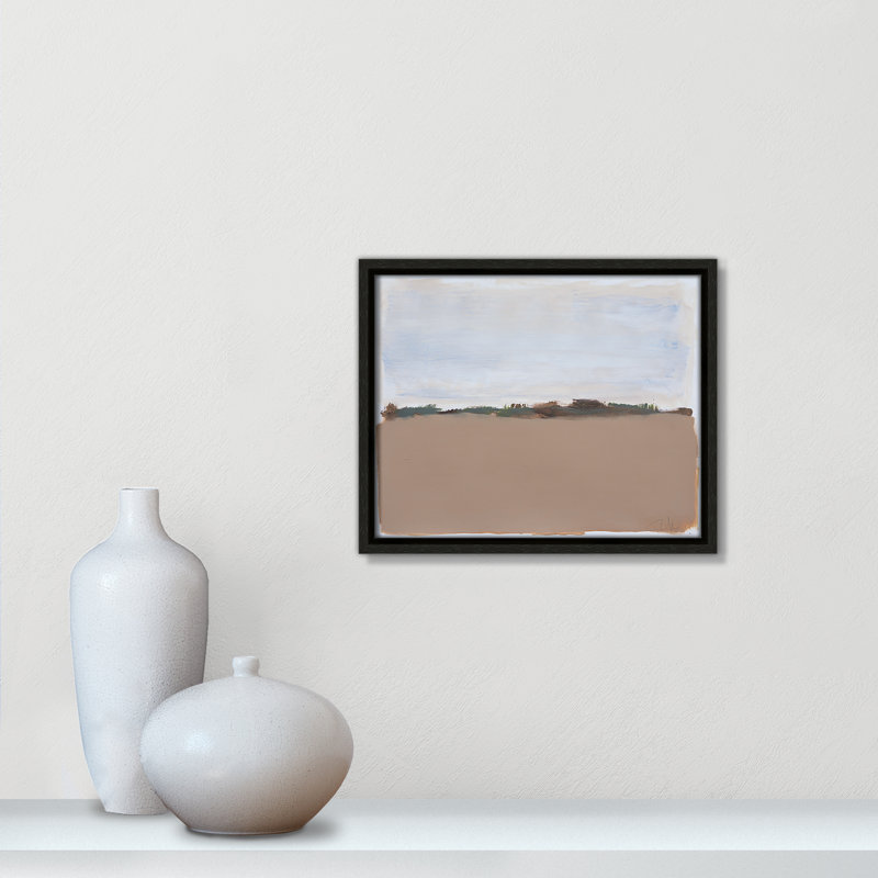 «Neutral Desert Plains» par Filippo Loco, reproduction sur toile flottante, Cadre espresso, H 9,5 po x l 11,5 po x P 2 po