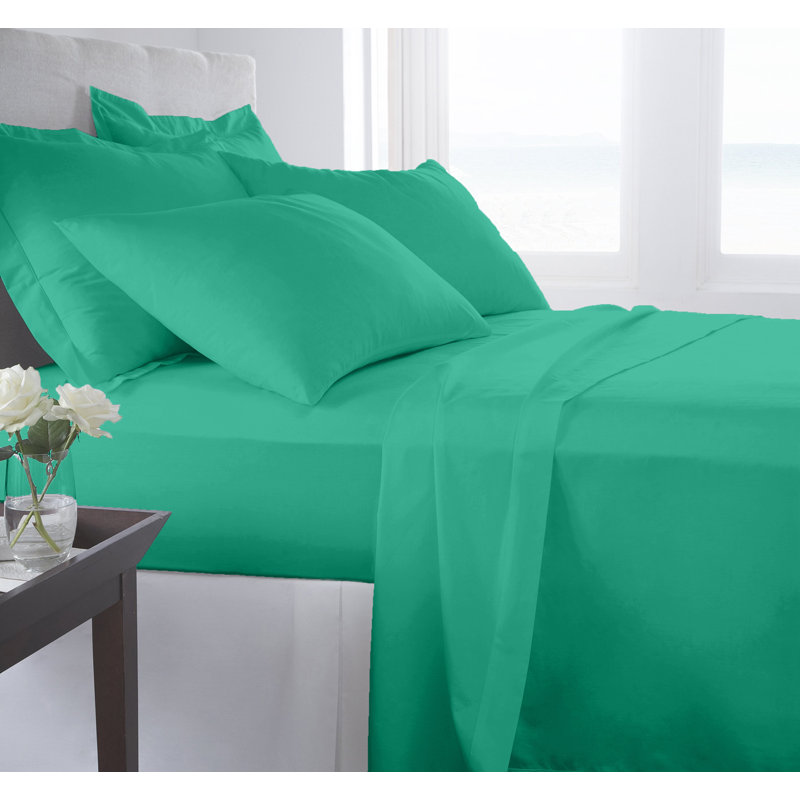 Signature Series Microfiber Sheet Set, Twin Sheet Set + Fitted Sheet + 1 Pillowcase, Teal