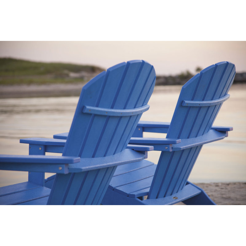 POLYWOOD South Beach Outdoor Adirondack Chair, Pacific Blue