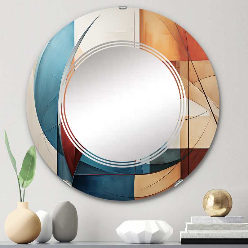 Trevoux - Modern Wall Mirror Round, 24 po x 24 po