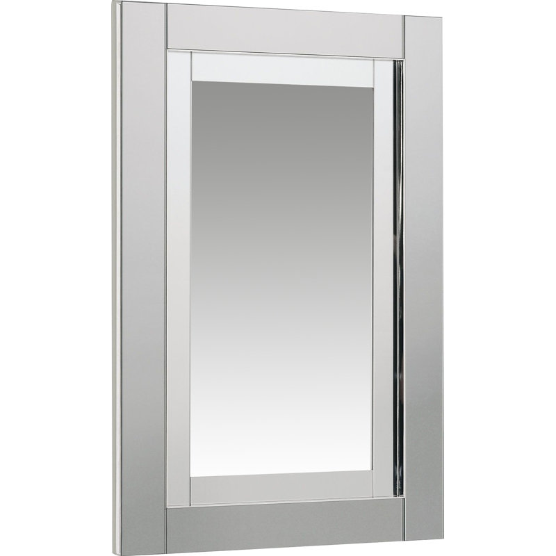 Candre Modern & Contemporary Wall Mirror, 29.72" x 23", Tinted Gray Mirror