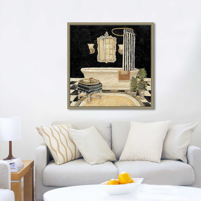 «Maison Bath II (Square)» par Charlene Olson, reproduction, Cadre flottant champagne, H 21,5 po x l 21,5 po x P 2 po