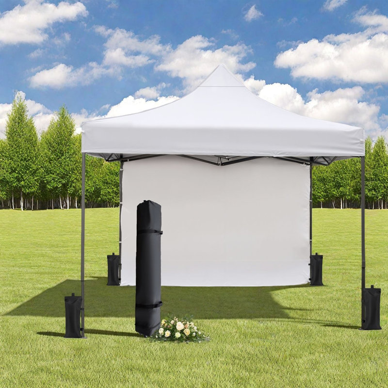 Durable 10x10 Canopy Tent, Steel Frame, Adjustable Heights For Outdoor Events