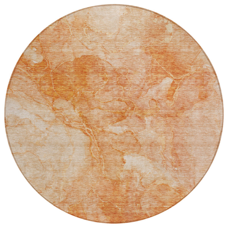 Tapis d'intérieur rond 8 pi Salmon Peach