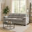 Hugh 80 Inch Sofa, Soft Foam Cushioned, Solid Wood-1354649003