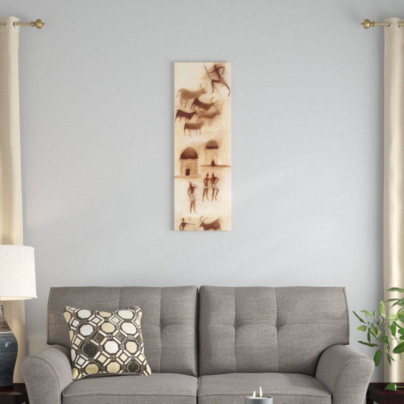 « africain impression i », impression sur toile, H 60 po x l 20 po x P 1,5 po, Toile tendue