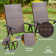 Alyah Folding Reclining Patio Dining Armchair With Adjustable Backrest