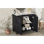 Organisateur de meuble-lavabo 36 po avec lavabo en céramique, ensemble d'armoire de rangement, espresso rétro (ancien SKU: SV000004AAE-2)-367429465