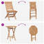 Solid Wood Patio Dining Set Table,