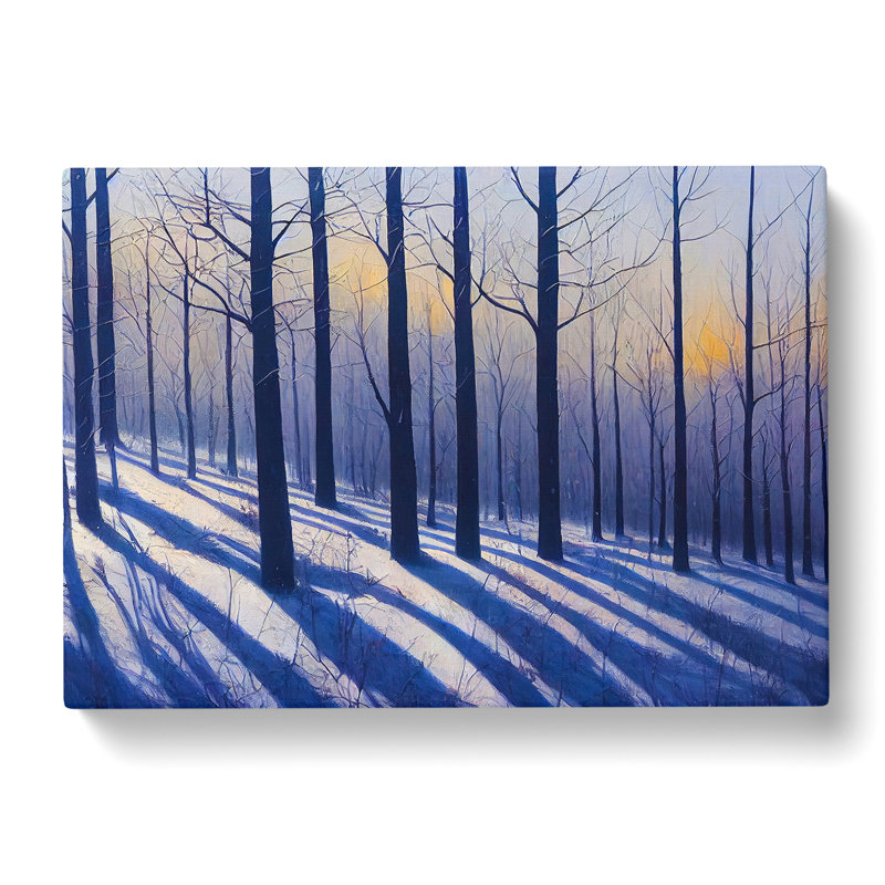 Sunrise Winter Forest Vol.5 - Wrapped Canvas, 35cm H x 50cm W x 3cm D