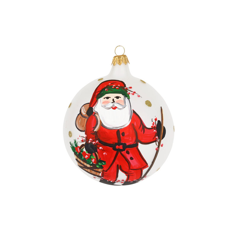 Old St. Nick Apple Basket Ornament