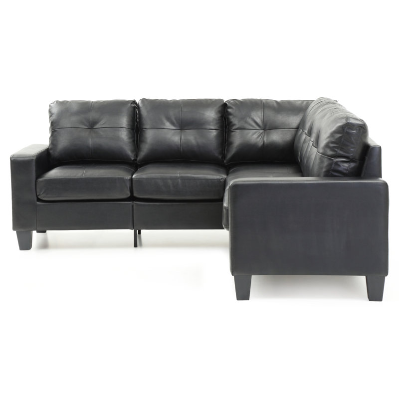 Canapé moderne Modern Glory Furniture Newbury G463B-SC, noir