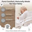 Couverture pour bébé en coton biologique Little Dedi 30 po x 40 po, blanc - Certifié GOTS, maille douce avec boîte-cadeau, couverture de chambre de bébé respirante pour lit de bébé et poussette, lavable à la machine