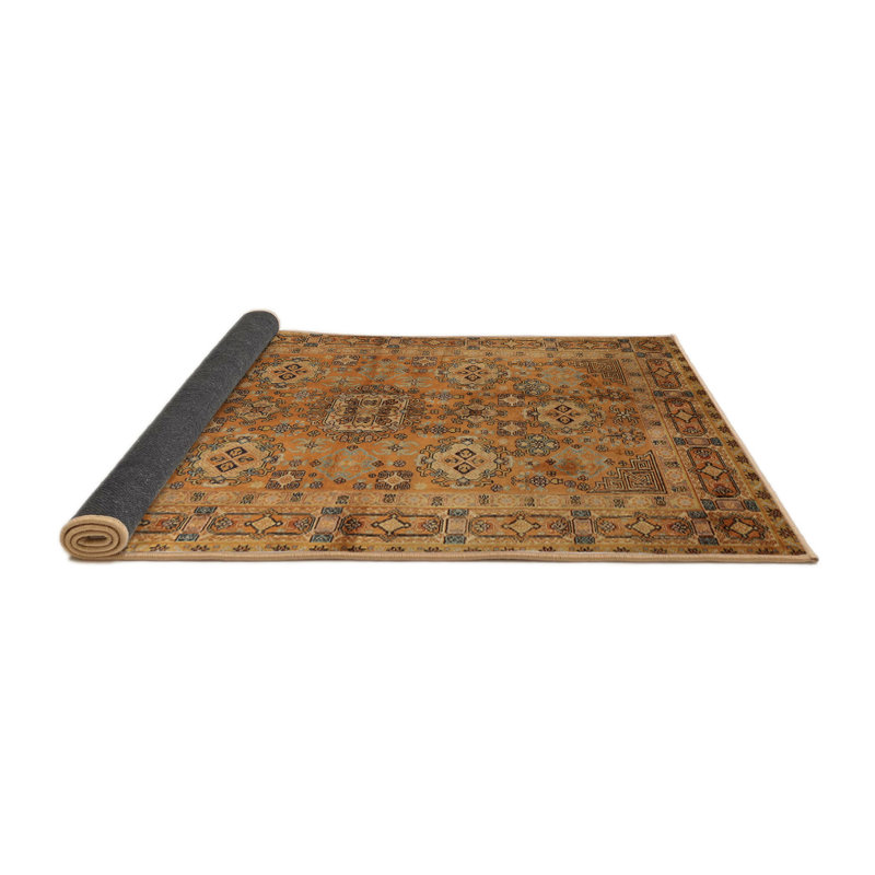 Tapis oriental beige / orange, Rond 7 pi
