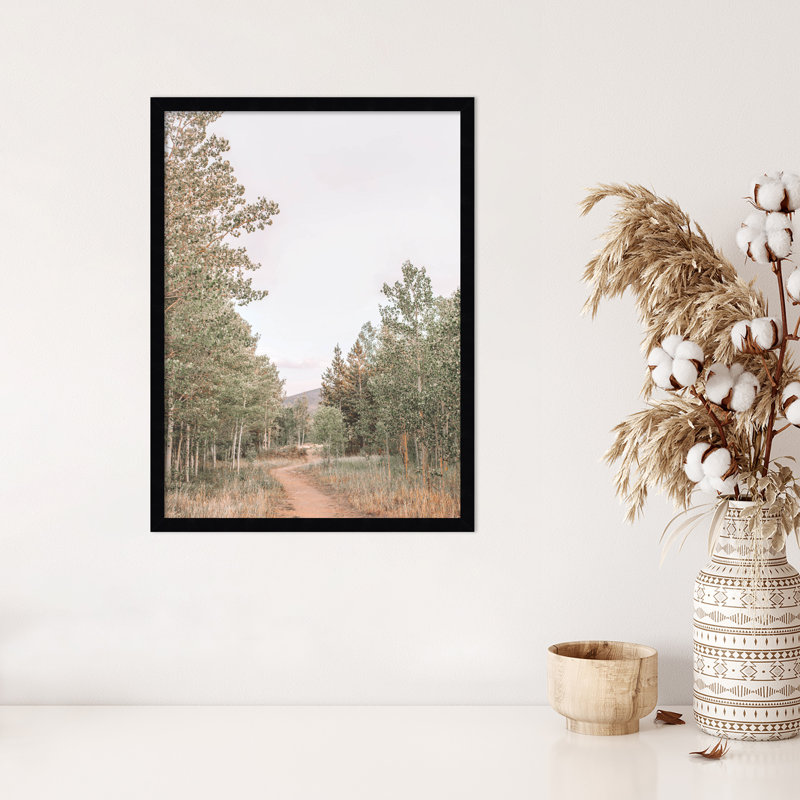 «Carbie Winding Path» par Alicia Abla - reproduction d'un seul cadre, Noir, H 25 po x l 19 po x P 1 po