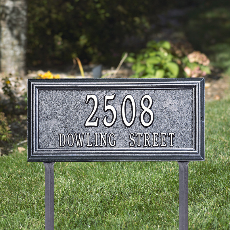 Springfield 2-Line Lawn Address Sign, Yes