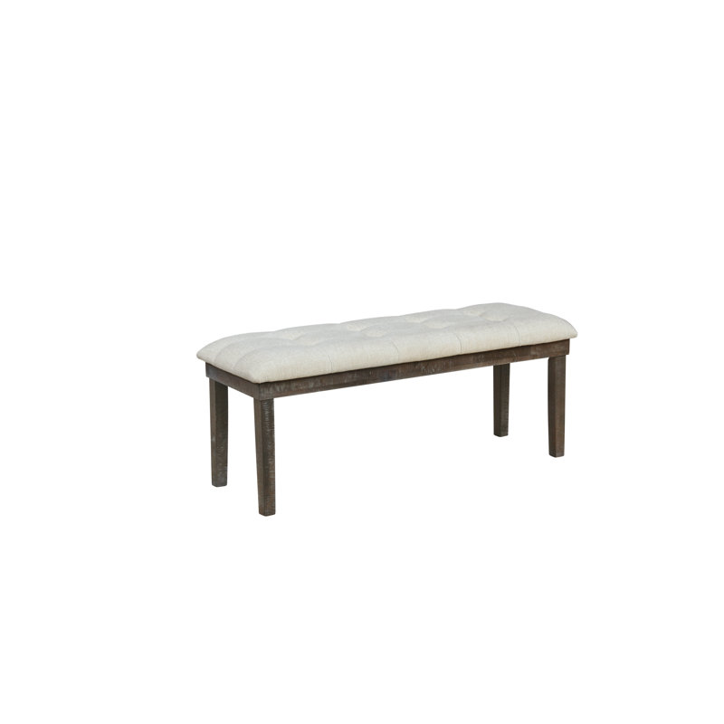 Havant Linen Blend Upholstered Bench, Beige