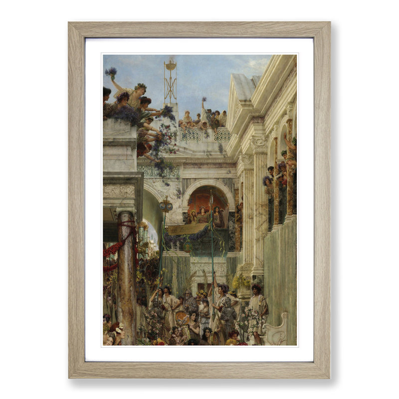 Spring by Lawrence Alma-Tadema - Picture Frame Painting, 48cm H x 36cm W x 2cm D, Oak