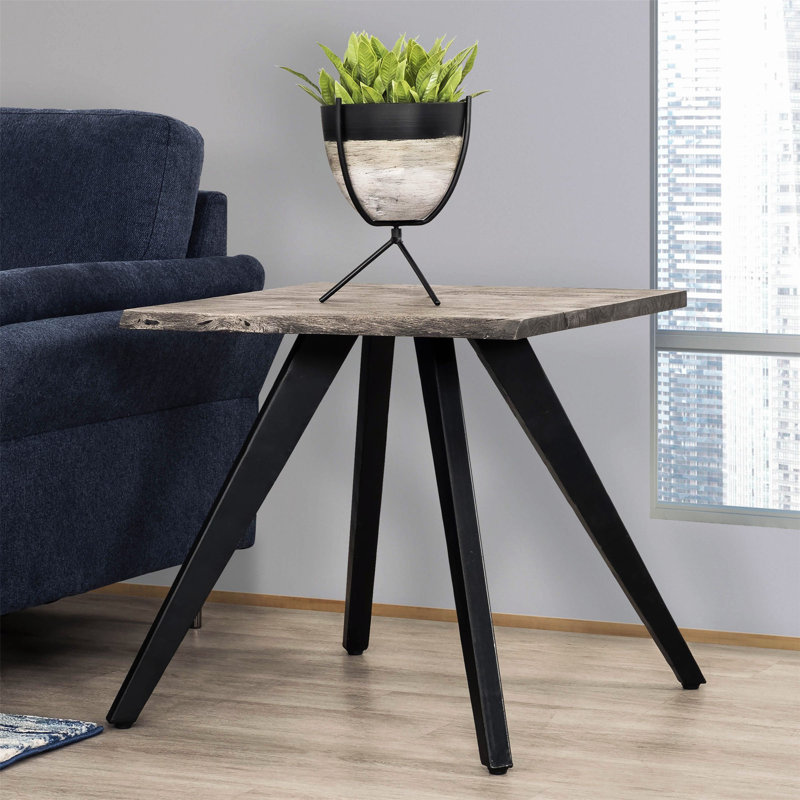 Versatile Solid Wood Top End Table for Living Room, Ideal as Accent Sofa Side Table with Modern Design and Practical Functionality