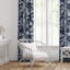 Alexandria Indigo Cotton Grommet Top Drapery Panel Set of 2-131275840