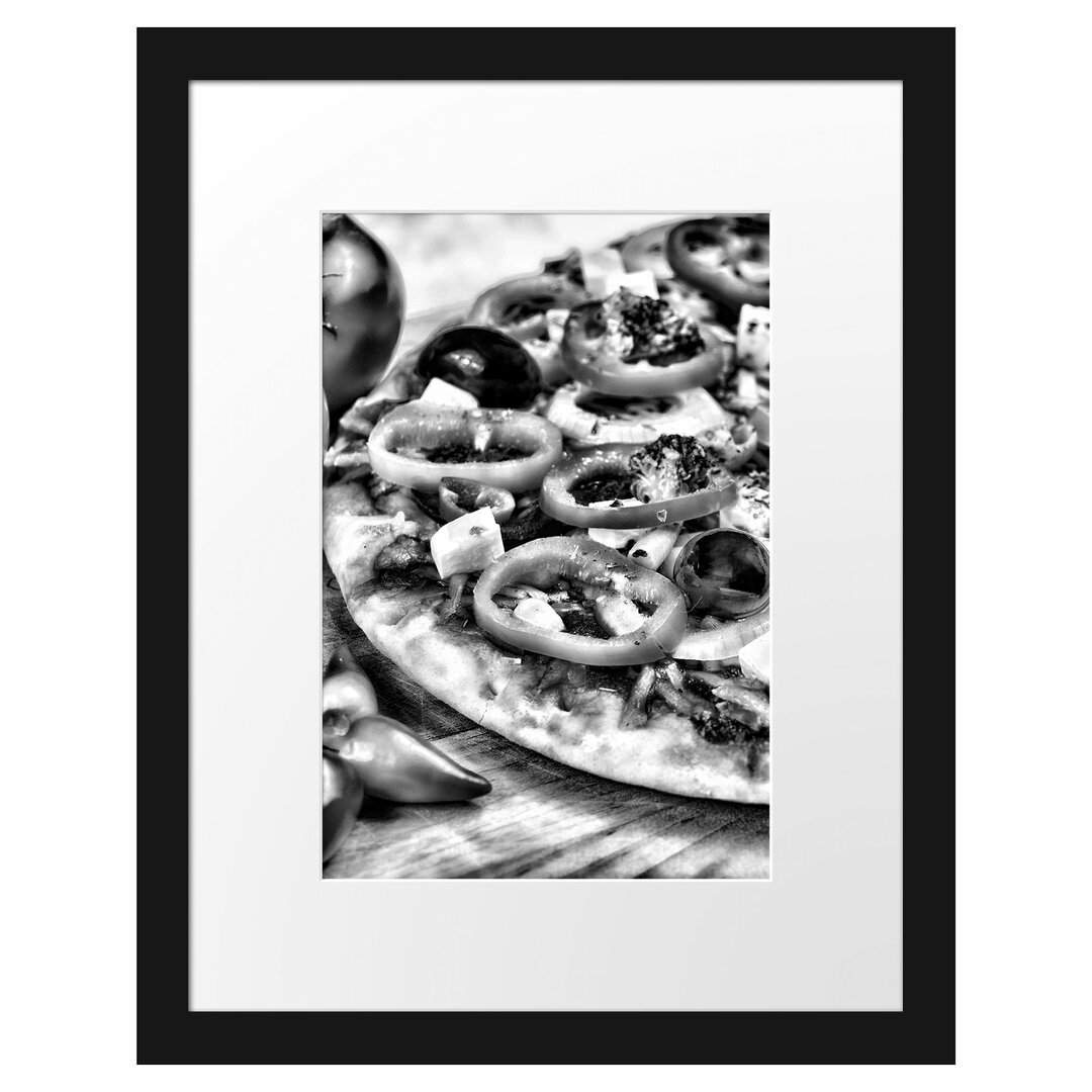 Gerahmtes Poster Pizza aus Italien