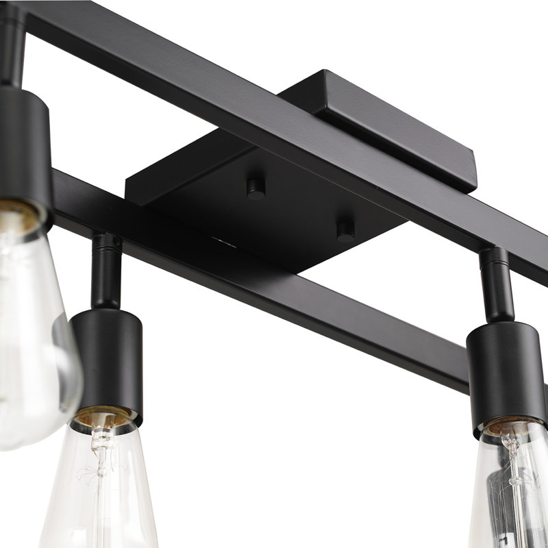 Éclairage sur rail noir mat 6 lumières Weston