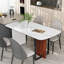 Table de salle à manger de luxe en pierre frittée avec 4 ou 6 sièges pour le bureau à domicile