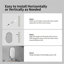 Miroir mural de salle de bain 48 po x 24 po, miroir mural encadré pour la salle de bain, suspendu vertical ou horizontal, miroir HD moderne pour la chambre à coucher, vestibule