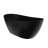 65 Inch Solid Surface Black Matte Freestanding Oval Bathtub, One - Piece For Space Saving And In Bathrooms Finish, Suitable Family Hotel Bathroom Renovations