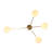 Priella Mid-century Brass Ellipse Glass Chandelier-1001720069-1001720070