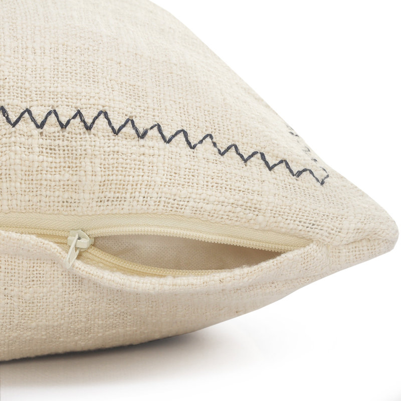 Coussin décoratif à médaillon contemporain 100% coton, Housse de coussin seulement - sans coussin